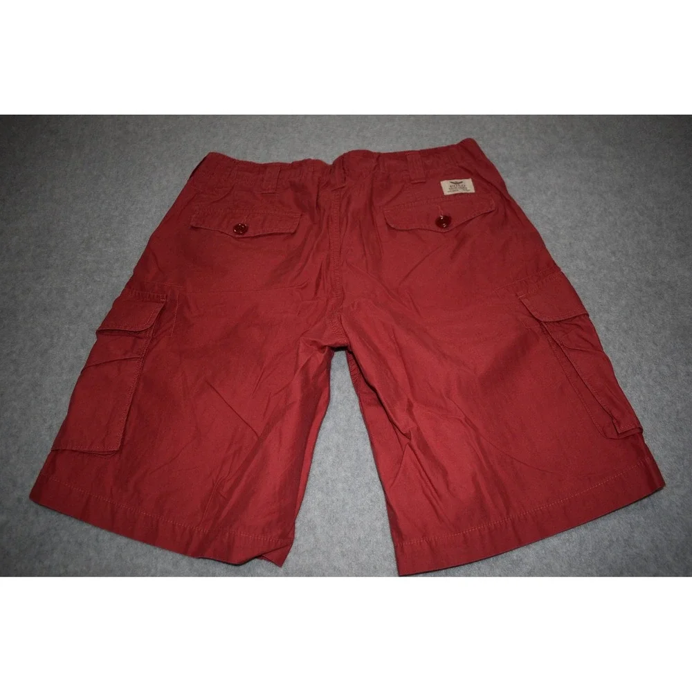 Polo Ralph Lauren Cargo Shorts Mens 33 Red Utility Canvas Cotton Flat